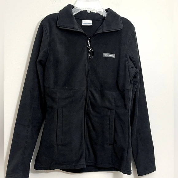 Columbia Jackets & Blazers - Columbia Womens Black Zip Up Fleece Jacket With Pockets NWOT Size Small